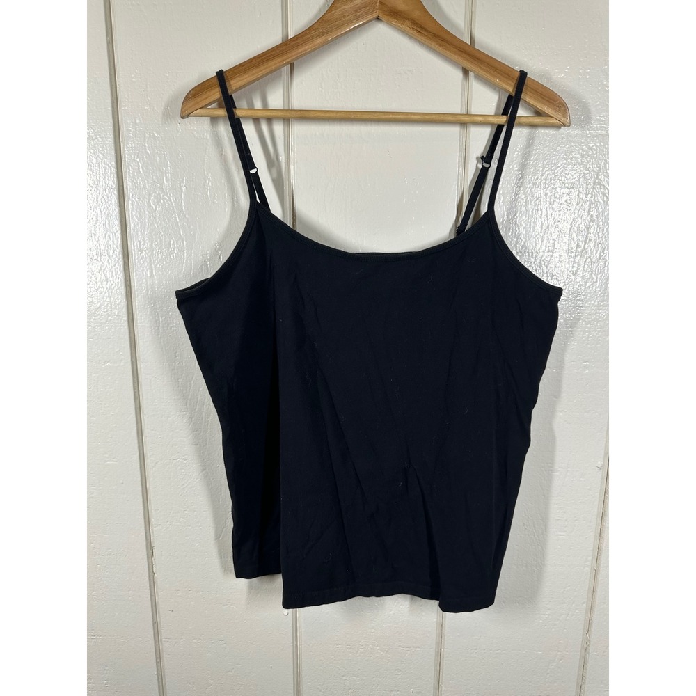 a.n.a Camisole Womens XXL Black a new approach Solid Adjustable Strap Tank Top
